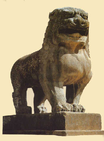 chinese stone lion front