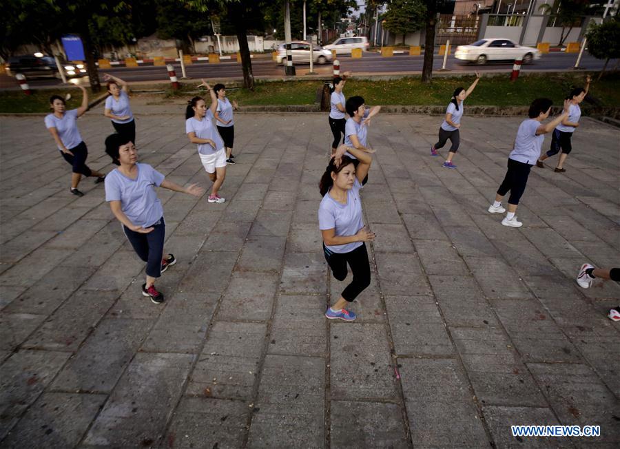 MYANMAR-YANGON-MORNING EXERCISES