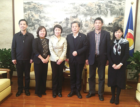 Secretary-General Chen Dehai Met with Party Secretary of Guilin Tourism University