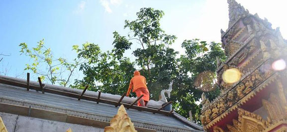 Reconstruction process undergoing in Vientiane's Pha That Luang